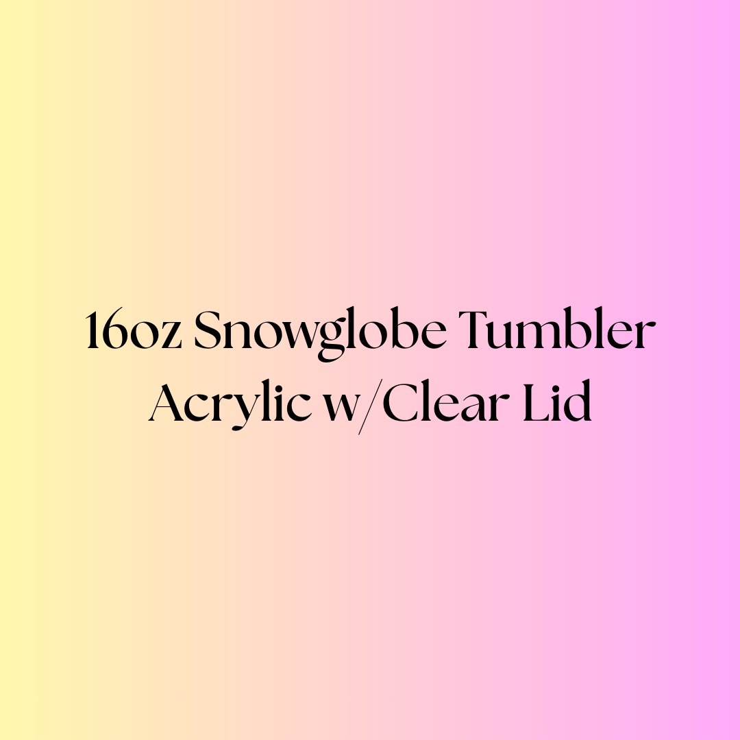 16oz Acrylic Snowglobe Tumbler
