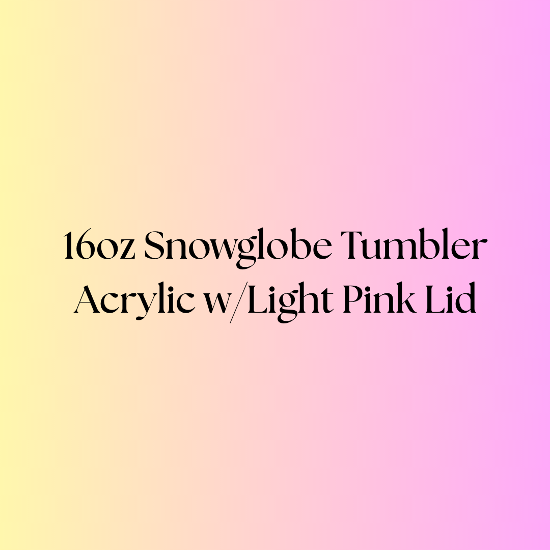 16oz Acrylic Snowglobe Tumbler