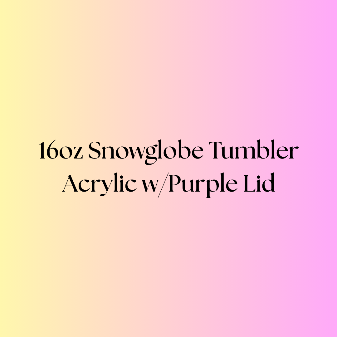16oz Acrylic Snowglobe Tumbler
