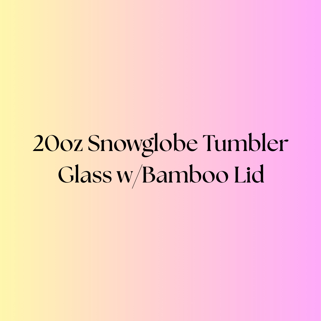 20oz Glass Snowglobe Tumbler