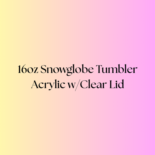 16oz Acrylic Snowglobe Tumbler