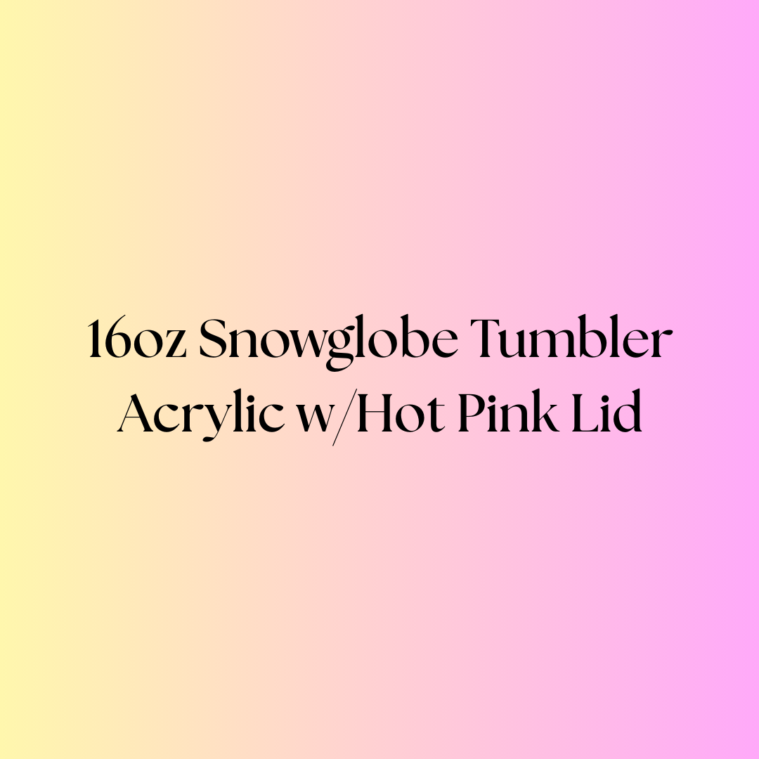 16oz Acrylic Snowglobe Tumbler