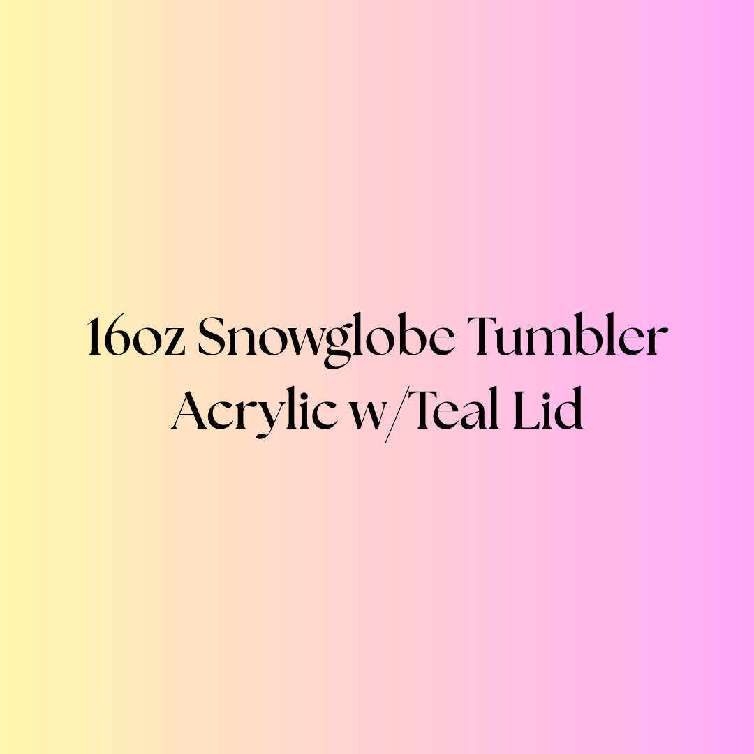 16oz Acrylic Snowglobe Tumbler